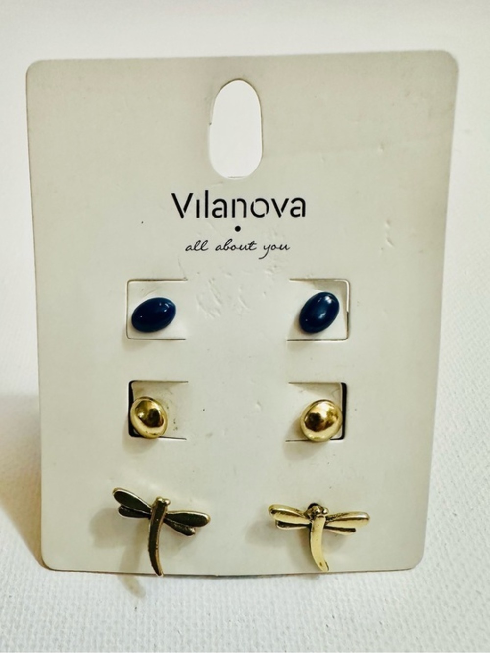 3 Pair Stud Earring Set